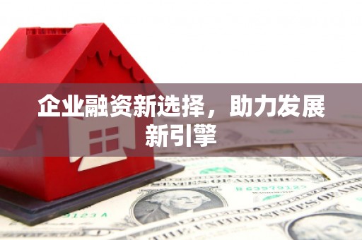 凉州企业融资新选择，助力发展新引擎