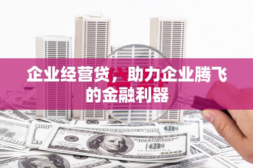 凉州企业经营贷，助力企业腾飞的金融利器