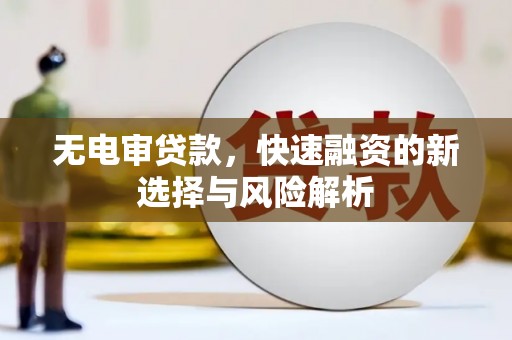 凉州无电审贷款，快速融资的新选择与风险解析