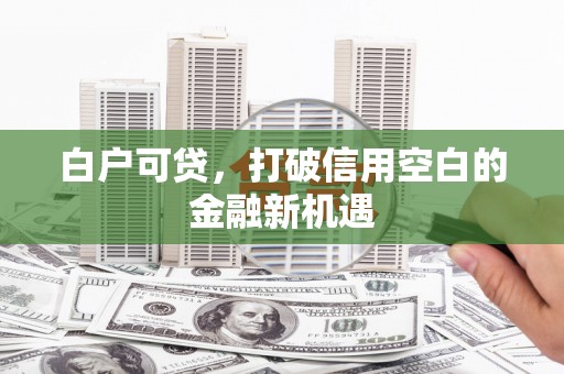 凉州白户可贷，打破信用空白的金融新机遇