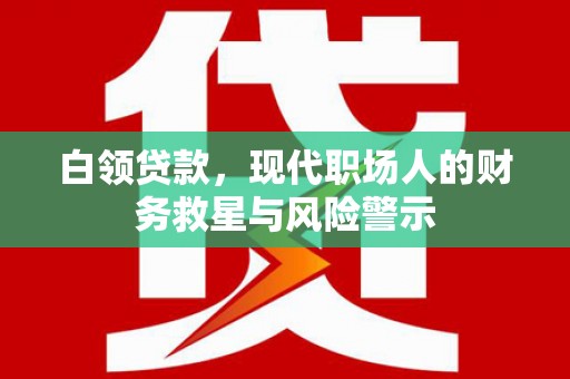 凉州白领贷款，现代职场人的财务救星与风险警示