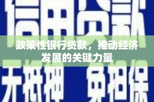 凉州政策性银行贷款，推动经济发展的关键力量