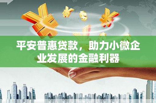 凉州平安普惠贷款，助力小微企业发展的金融利器