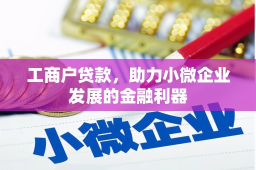 凉州工商户贷款，助力小微企业发展的金融利器