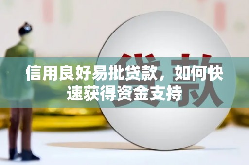 凉州信用良好易批贷款，如何快速获得资金支持