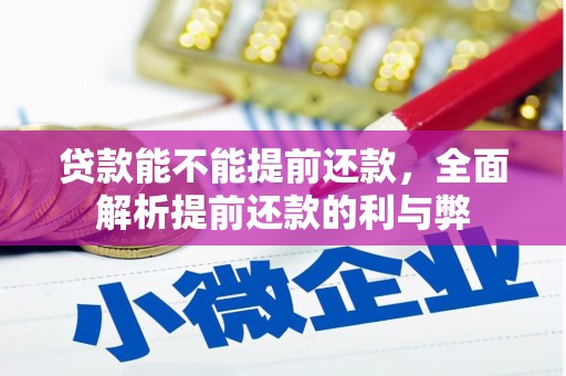 凉州贷款能不能提前还款，全面解析提前还款的利与弊