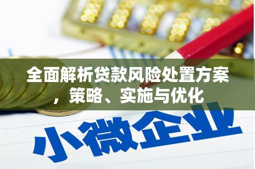 凉州全面解析贷款风险处置方案，策略、实施与优化
