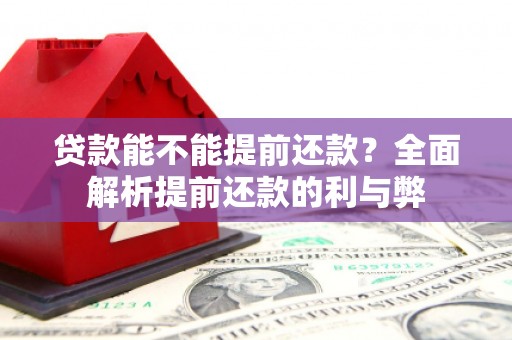 凉州贷款能不能提前还款？全面解析提前还款的利与弊