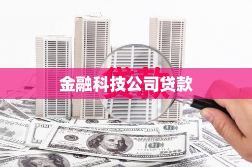 凉州金融科技公司贷款