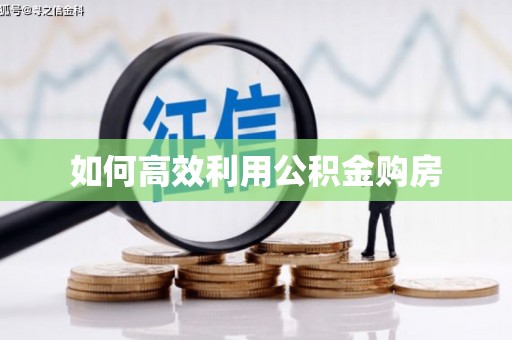 凉州如何高效利用公积金购房