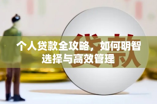 凉州个人贷款全攻略，如何明智选择与高效管理