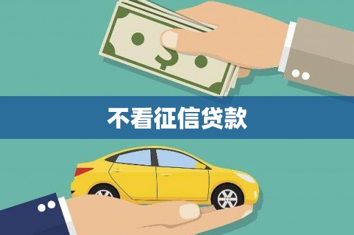 凉州不看征信贷款