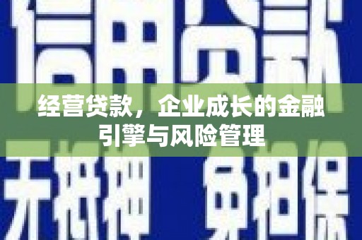 凉州经营贷款，企业成长的金融引擎与风险管理